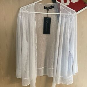NWT See Through White Cover Up. Size Women’s XL.